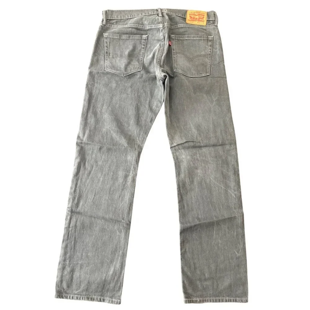 Levi’s 514 Straight Fit Straight Leg Gray Stretch Jeans Men’s 36 x 34